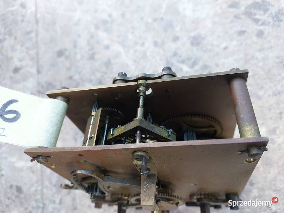 636 Mechanizm starego zegara ściennego pełna Tczew sprzedam