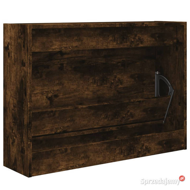 Szafka na buty przydymiony dąb 80x21x57 WM839914