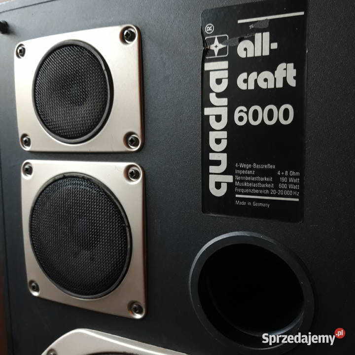 Kolumny Głośniki Quadral All Craft 6000 dolnośląskie Wrocław sprzedam