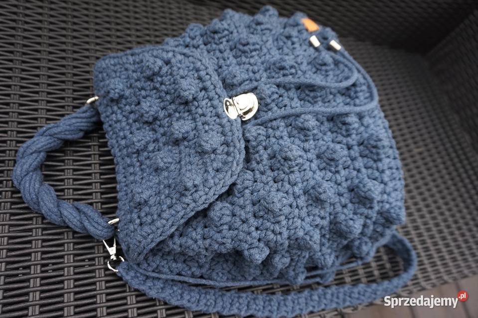 Plecak torebka ze sznurka bawełnianego handmade Inny rodzaj
