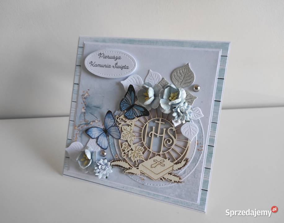 Kartka w pudełku ręcznie robiona handmade