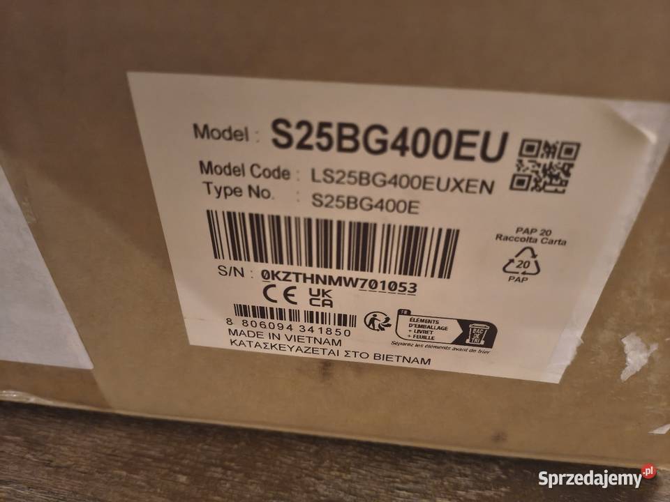 Monitor Samsung Odyssey G4 LS25BG400EUXEN sprzedam