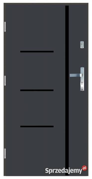 Drzwi wejściowe do domu Zewnętrzne GA16 BLACK mazowieckie Ciemniewo