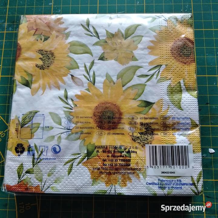 Serwetki PAW piwonie kwiaty róże 20 sztuk Dom i Ogród sprzedam