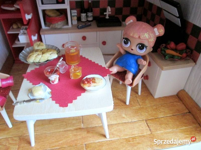 Domek lalek robiony ręcznie z pełnym Lalki i akcesoria Bogatynia