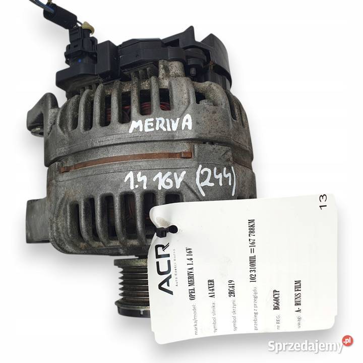 ALTERNATOR Opel Meriva II Astra J Mokka 14 16V