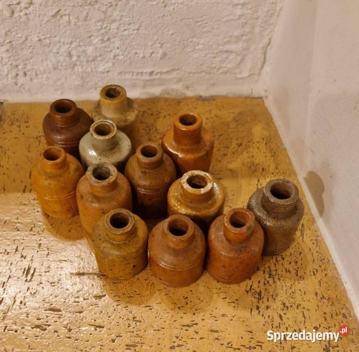 Kałamaże wazoniki z terakoty ceramika vintage Lublin