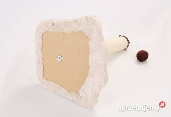 Drapak kota słupek w kształcie łapy beżowa