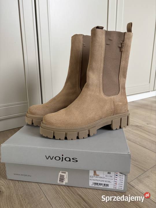 Beżowe botki Wojas Milówka