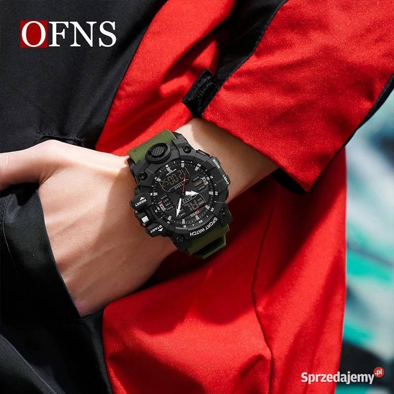 Zegarek męski sportowy duży wojskowy zielony Gorzów Wielkopolski