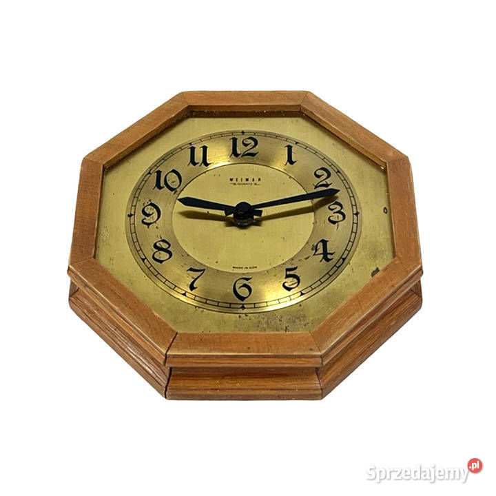 Zegar ścienny Weimar Ośmiokątny Mosiądz i Drewno drewno mazowieckie Warszawa