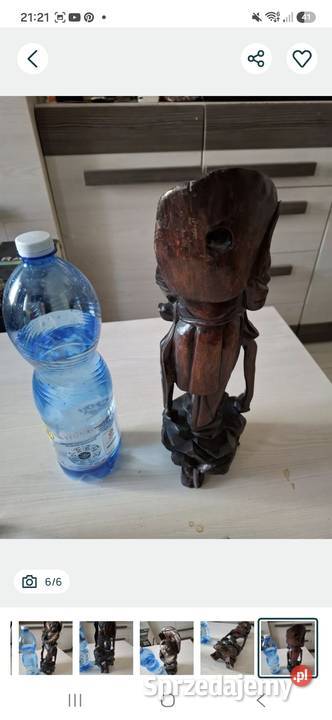 Stara rzeźba drewniana antyk mnich Antyki Głogówek
