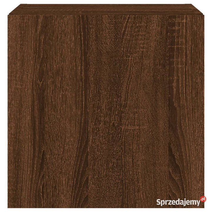 Ścienne szafki TV z LED 2 brązowy dąb 405x35x40 mazowieckie Warszawa