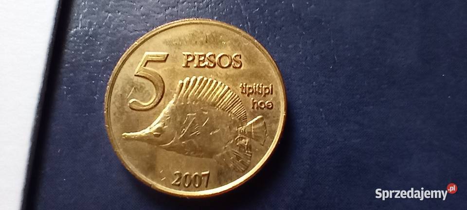 Stare monety 5 pesos 2007 Wyspa Wielkanocna Numizmatyka podkarpackie sprzedam