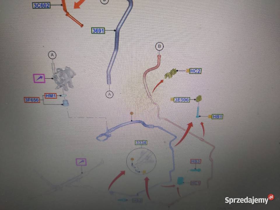 Przewód wspomagania Ford Transit 2593219 elementy kolumny kierowniczej Części Radom