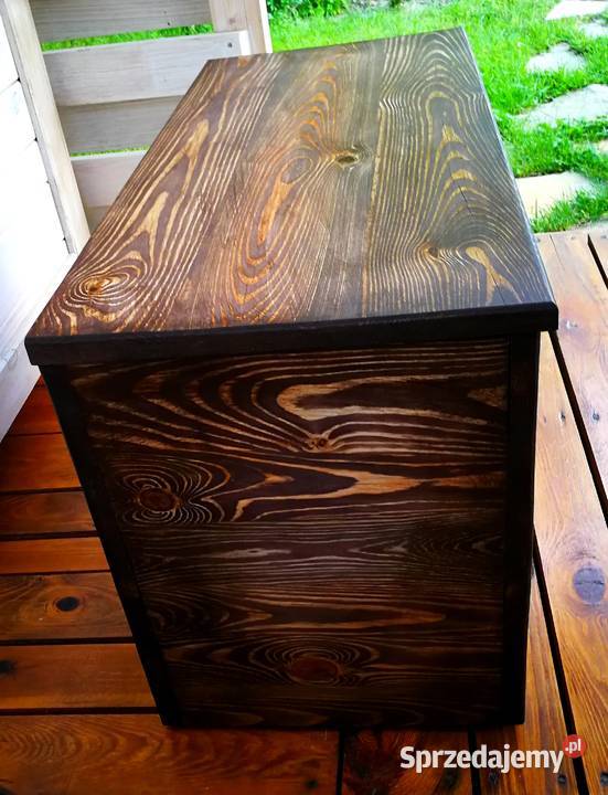 Skrzynia drewniana siedzisko kufer skrzynka 80cm świętokrzyskie Krasów