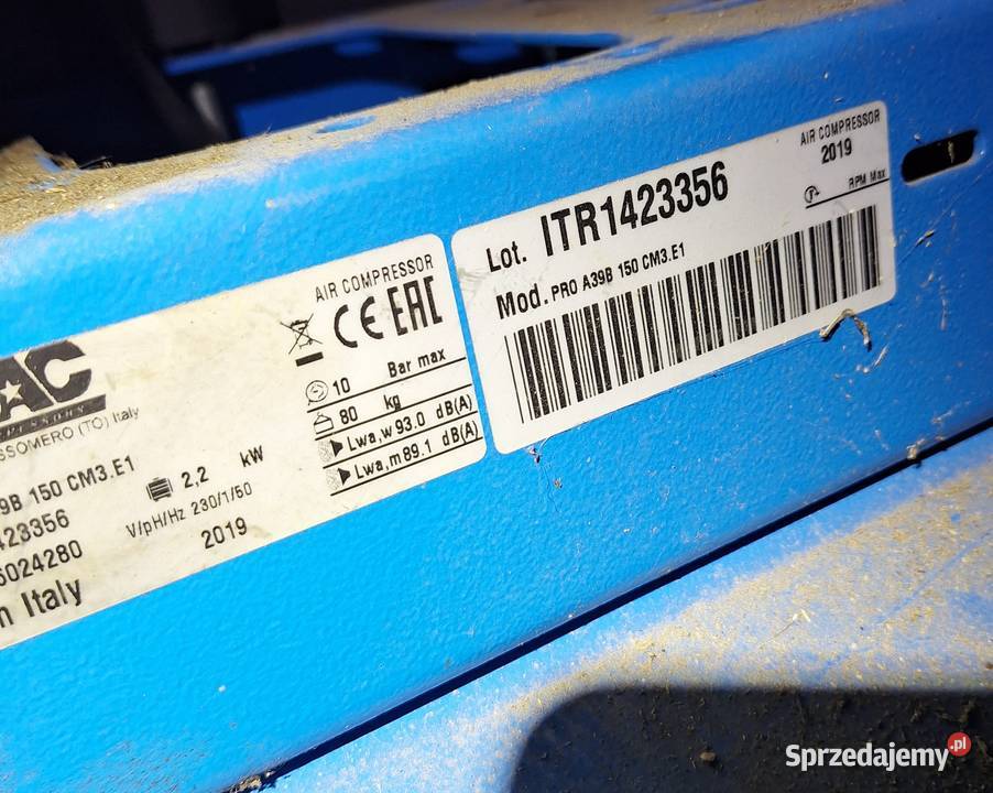 Kompresor AbAc 150 l praktycznie nieuzywany Nowa Słupia