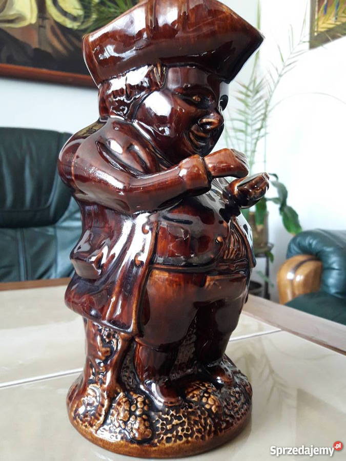 Antyk ceramiczny figuralny kufel 1840 Janów Lubelski
