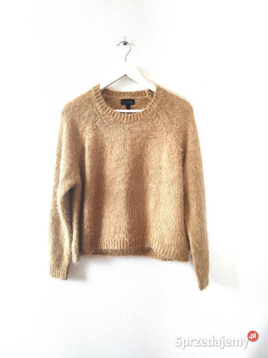 Beżowy Sweter włochaty TopShop kudłaty fluffy Jasło