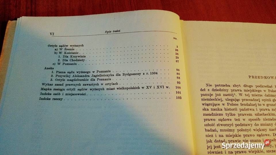 Ortyle sądów wyższych miast wielkopolskich z XV sprzedam