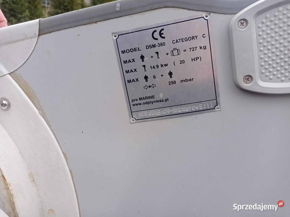Ponton pro marine 380 sztywna podłoga śląskie Czechowice-Dziedzice sprzedam