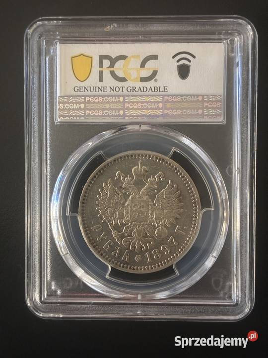 Moneta 1 rubel 1897 AG Rosja Mikołaj II PCGS