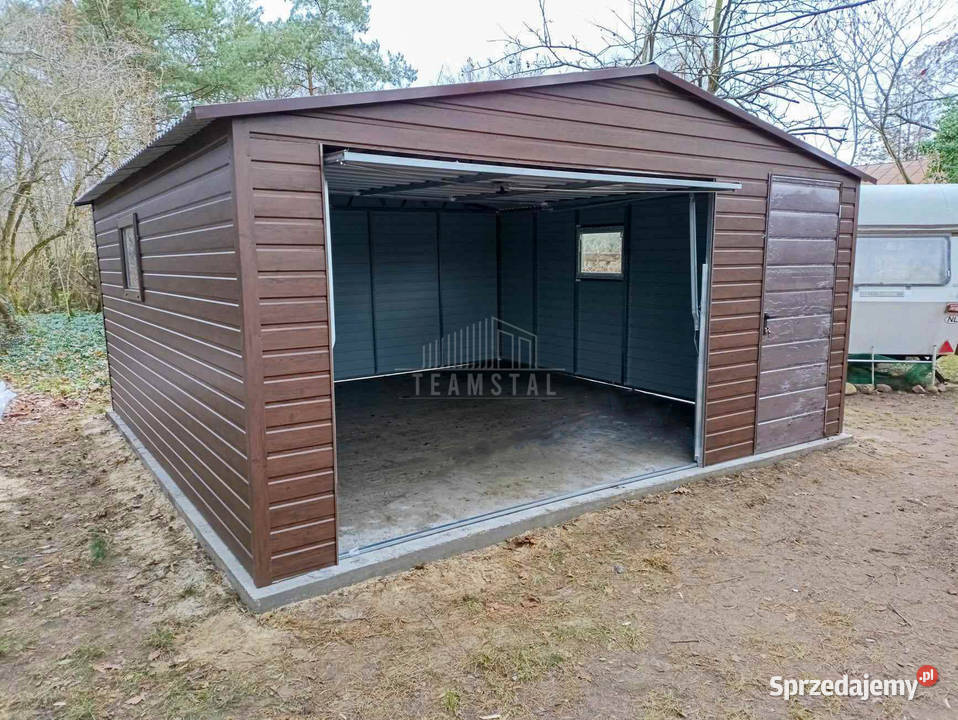 Garaż blaszany 55x6m Brama uchylna drzwi pomorskie Gdynia