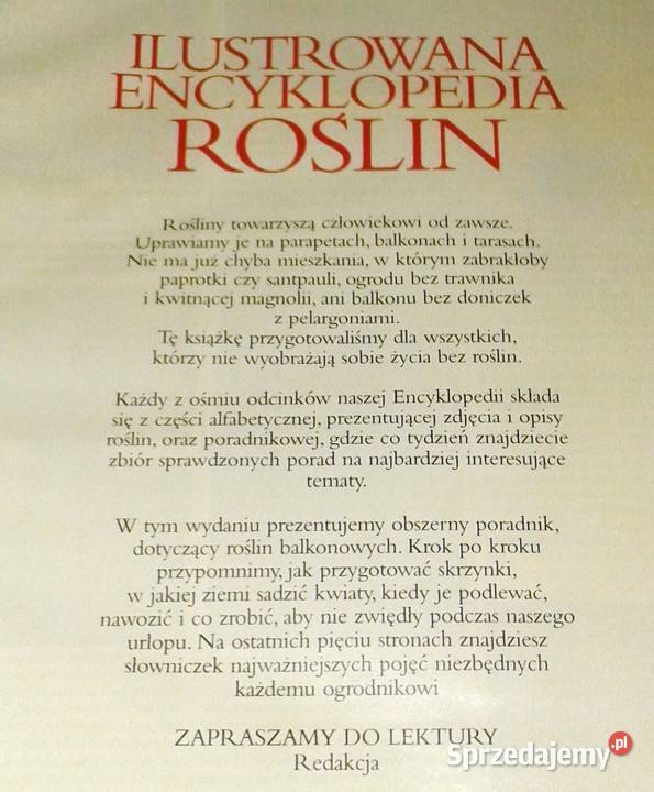 Ilustrowana encyklopedia roślin Dom balkon taras Chełm