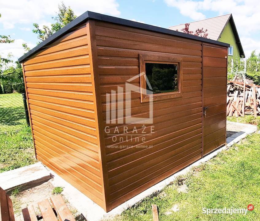 SCHOWEK DOMEK OGRODOWY 3m x 5m spad tył okno Bochnia