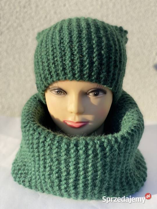 Komin czapka komplet wełniany MERINO ALPAKA Pozostałe