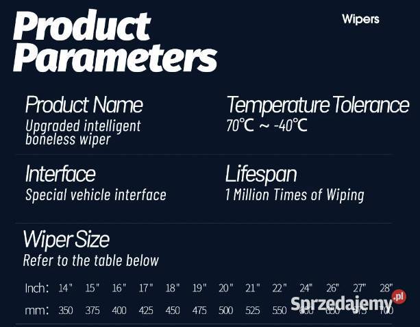 Pióra wycieraczki do szyby przedniej Tesla Model Opole Lubelskie