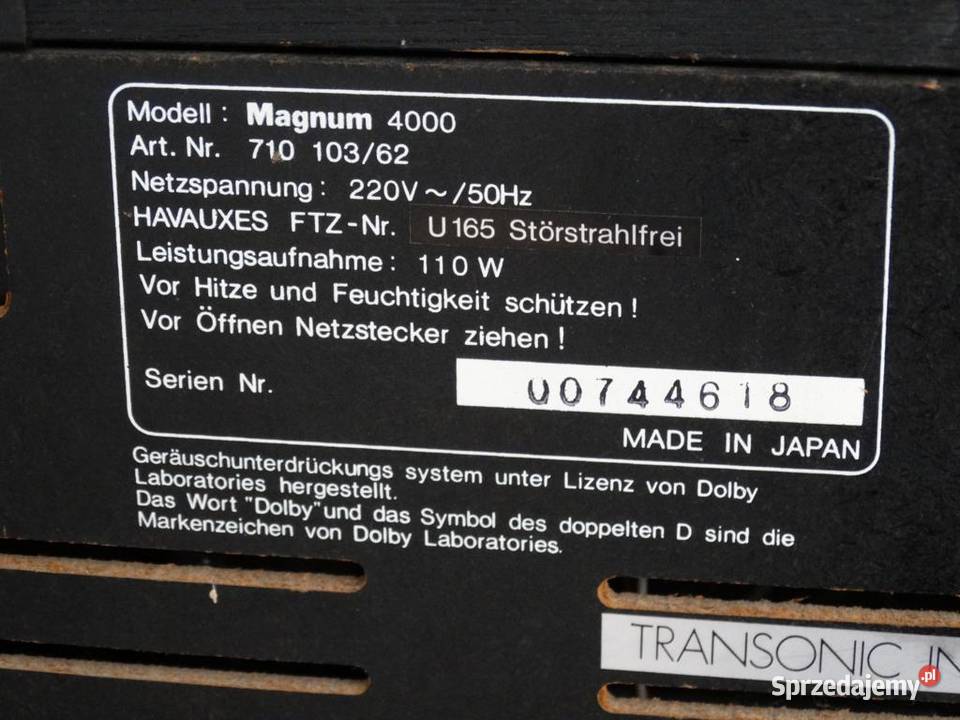 Wieża Magnum 4000 śliczna i sprawna Vintage podkarpackie Jasło