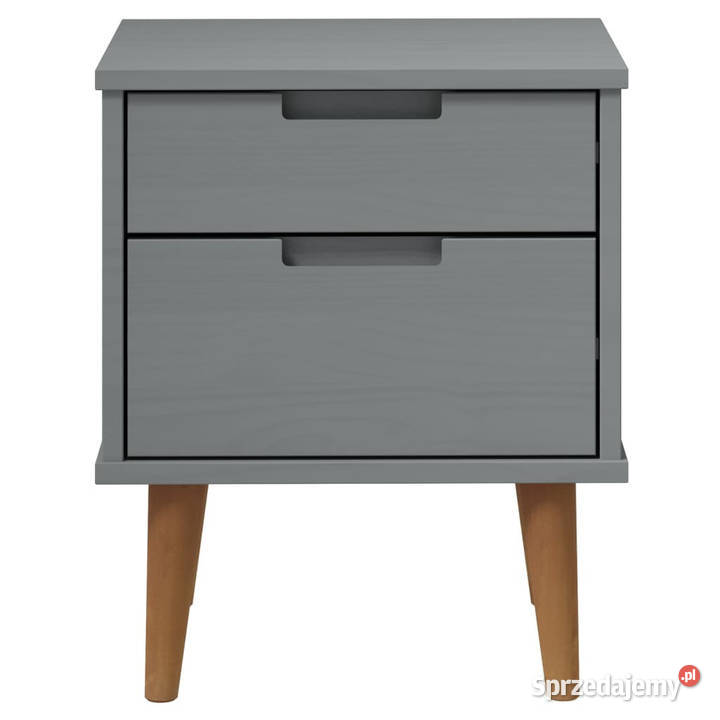 Szafka nocna MOLDE szara 40x35x48 lite drewno mazowieckie
