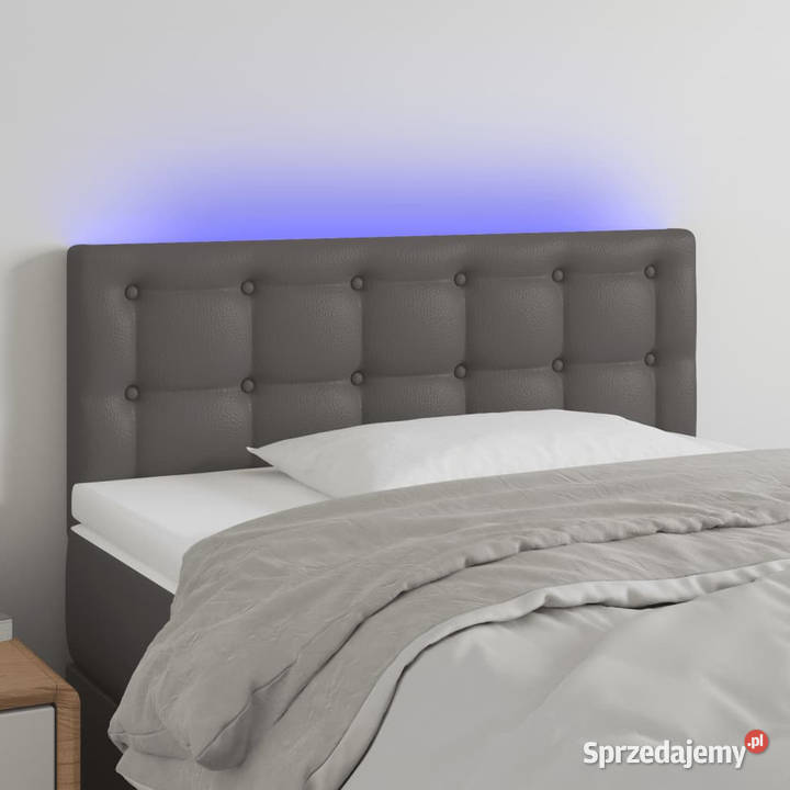 Zagłówek do łóżka z LED szary 100x5x7888 Warszawa