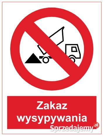 Naklejka BHP Zakaz wysypywania GC034 Kamionna