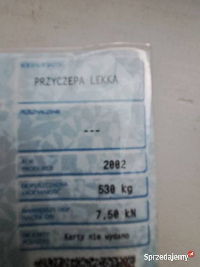 Przyczepka Samochodowa Zarejestrowana Lekka SAM opolskie