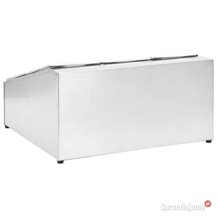 Ekspozytor z 6 pojemnikami GN 16 stal nierdzewna