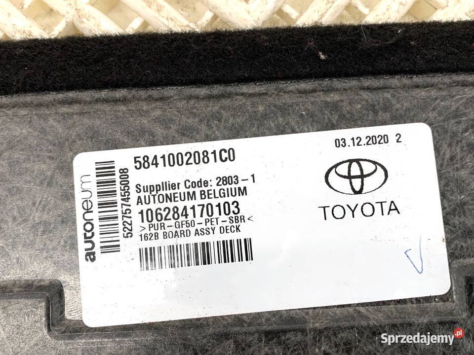 SCHOWEK BAGAŻNIKA TOYOTA COROLLA E21 Kombi Schowki, półki