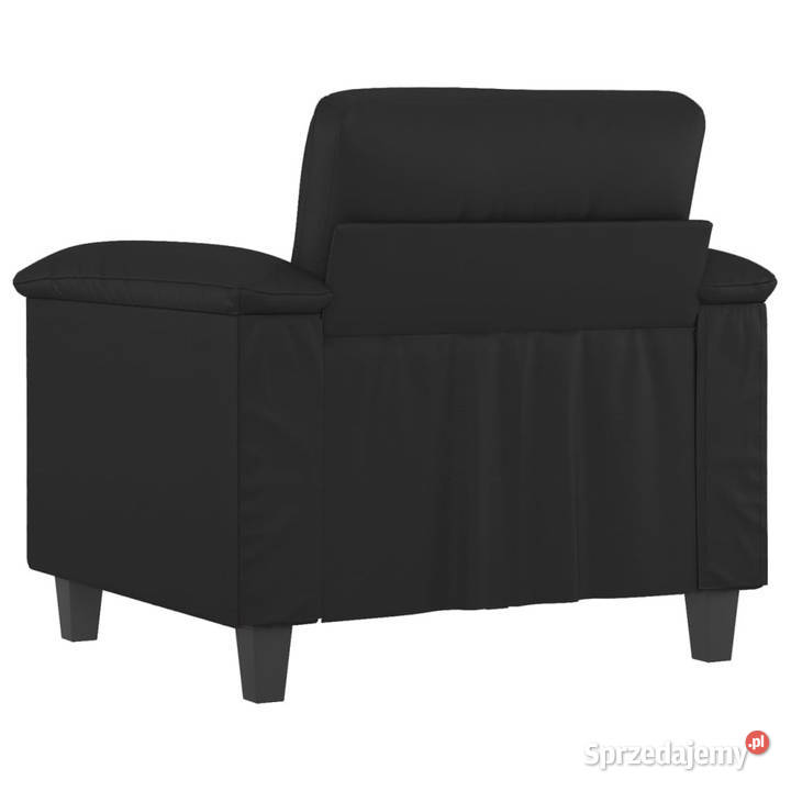 Fotel czarny 60 obity sztuczną skórą WM359573 Warszawa