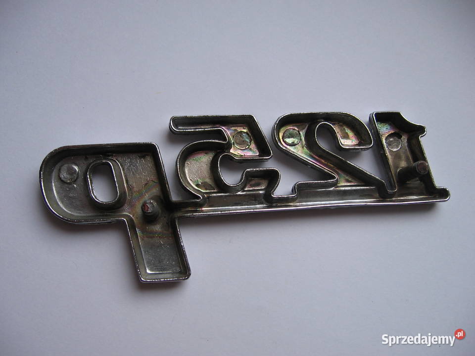 Fiat 125p Polmo FSO stary napis chrom auto PRL Przemyśl