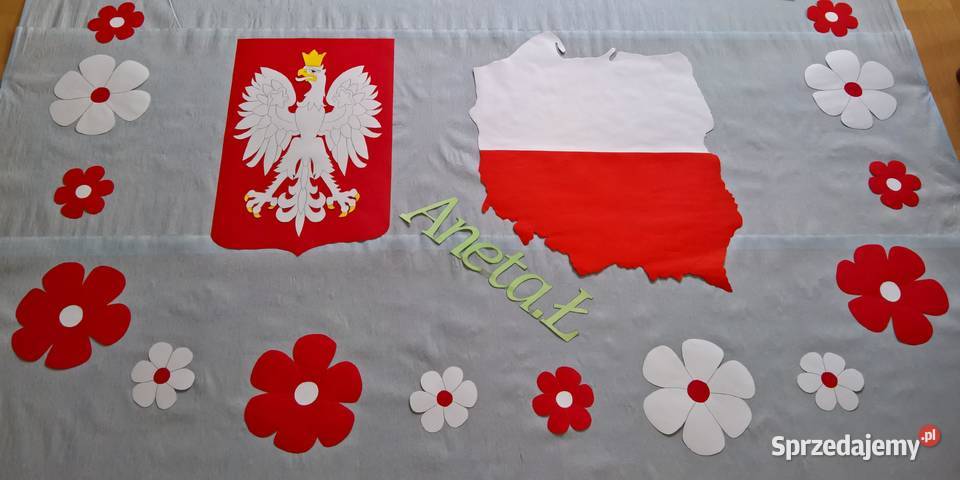 Dekoracje na Święto 3 Maja z brystolu 504 102 Pozostałe mazowieckie Garwolin