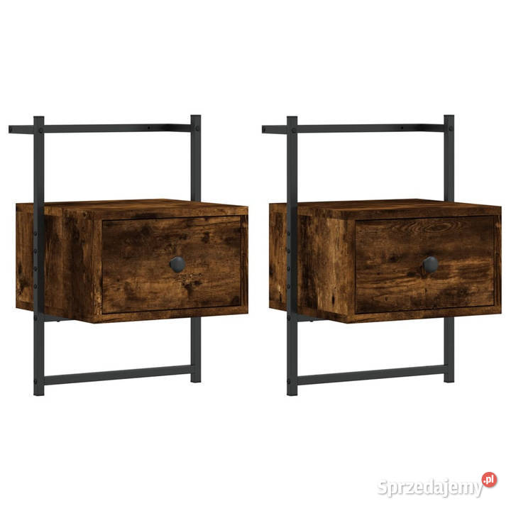 Szafki nocne wiszące 2 przydymiony dąb 35x30x51 Warszawa