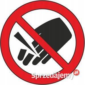 Naklejka BHP ostrzegawcza uwaga przecięcie Kamionna sprzedam