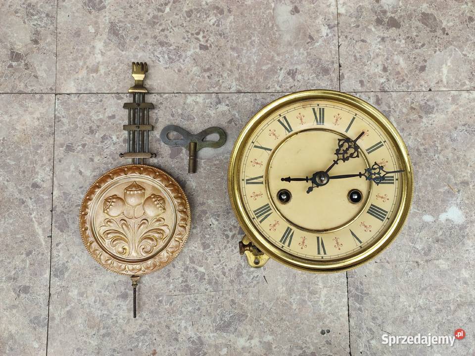 173 Zestaw mechanizm starego małego zegara HAU Tczew