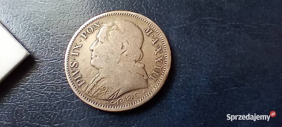 Stare monety 1 lir 1868 Włochy srebro Lesko