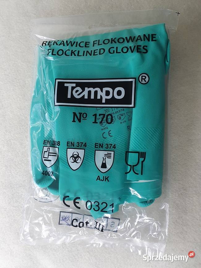 Rękawice nitrylowe TEMPO 170 flokowane wielkopolskie Gniezno sprzedam