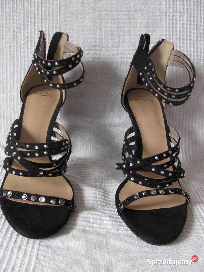 szpilki ZARA czarne z cykoriami r 40 wkładka 26 Zamość