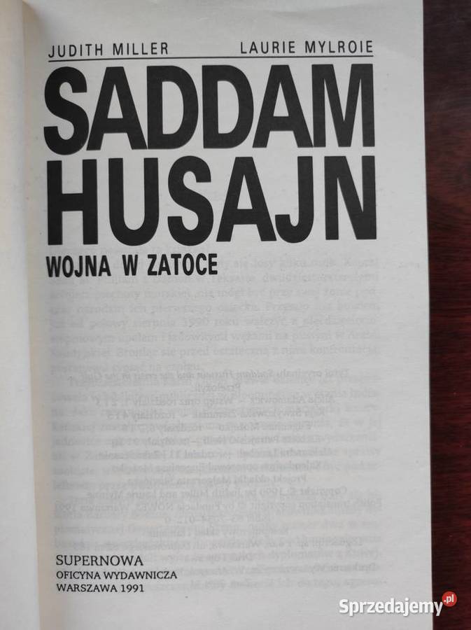 Saddam Husajn wojna w zatoce Judith Miller Kielce
