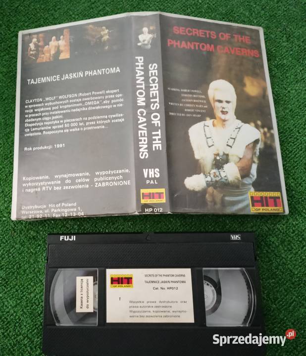 kaseta VHS z filmem Tajemnice jaskiń Phantoma Rzeszów