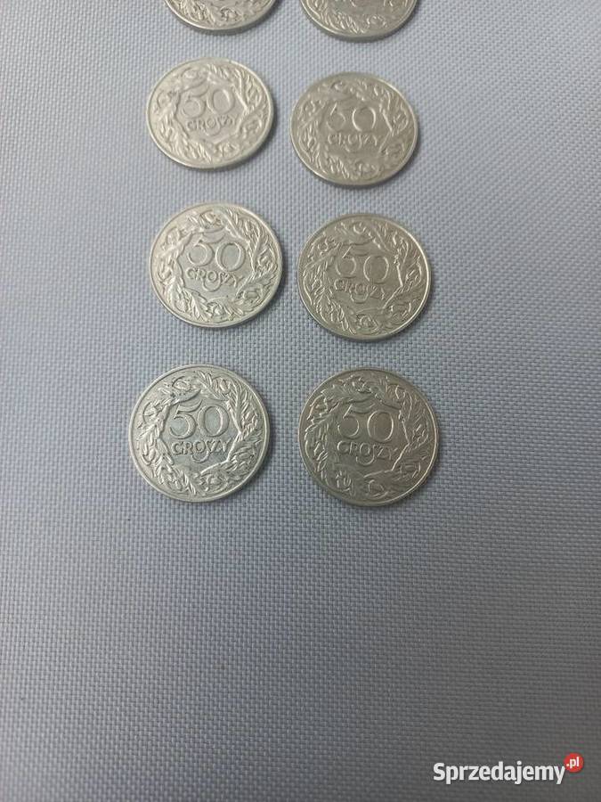 Stare Polskie monety 50 groszy Warszawa